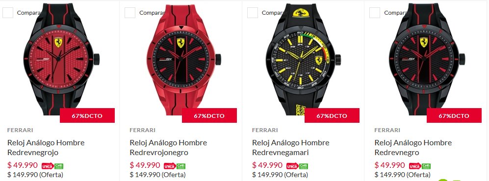 falabella reloj ferrari