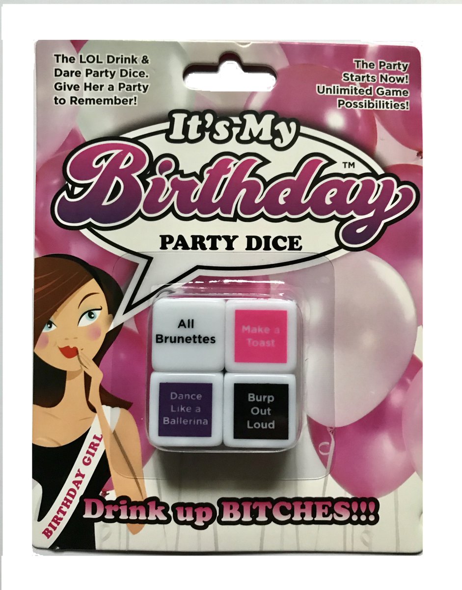BallChain's tweet image. In stock now! Naked &amp;amp; Naughty Dice and It's My Birthday Party Dice.