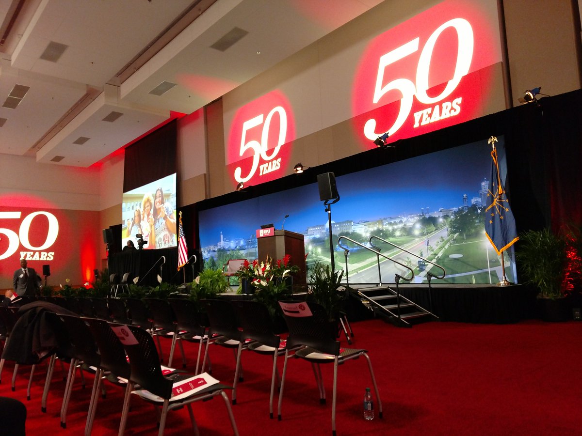 Happy 50th #Birthday #IUPUI. Impressive statistics presented by Chancellor <a href="/paydar/">Nasser Paydar</a> at the celebration event this morning. 50.iupui.edu