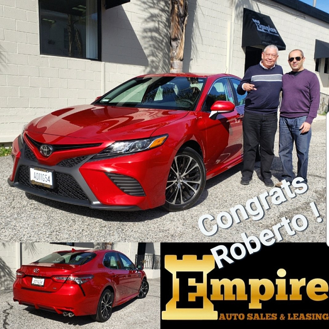 Empire_AutoSale's tweet photo. Congratulations Roberto on your  2019 Toyota Camry Se !!!
Drive safe and thank you for your loyalty.
#empireauto #new #car #lease #purchase #finance #newcarlease #newcarfinance #refinance #leasingcompany #glenoaksblvd #autobroker #autobrokers #autobrokersales #brokerdeals https://t.co/JvbGAsMHuV