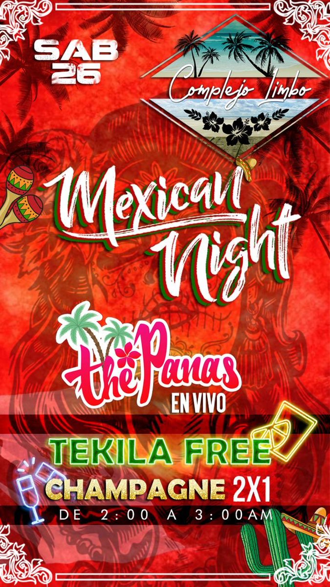 moodstaffok's tweet photo. No paramos!!🔥
#SAB26 otra noche IMPERDIBLE se viene!!😍🎉
🇲🇽🇲🇽 #MexicanNight 🇲🇽🇲🇽
🎶 @_THEPANAS EN VIVO!!❤️
Y para que arranques la noche con todo... de 2:00 a 3:00am
🍸🇲🇽TEQUILA FREE
🍾🥂CHAMPAGNE 2x1
🎟anticipadas y traslados!🎟
#Contacto 336-4631886
#SeguimosDeFiesta https://t.co/EXxLHprsjN