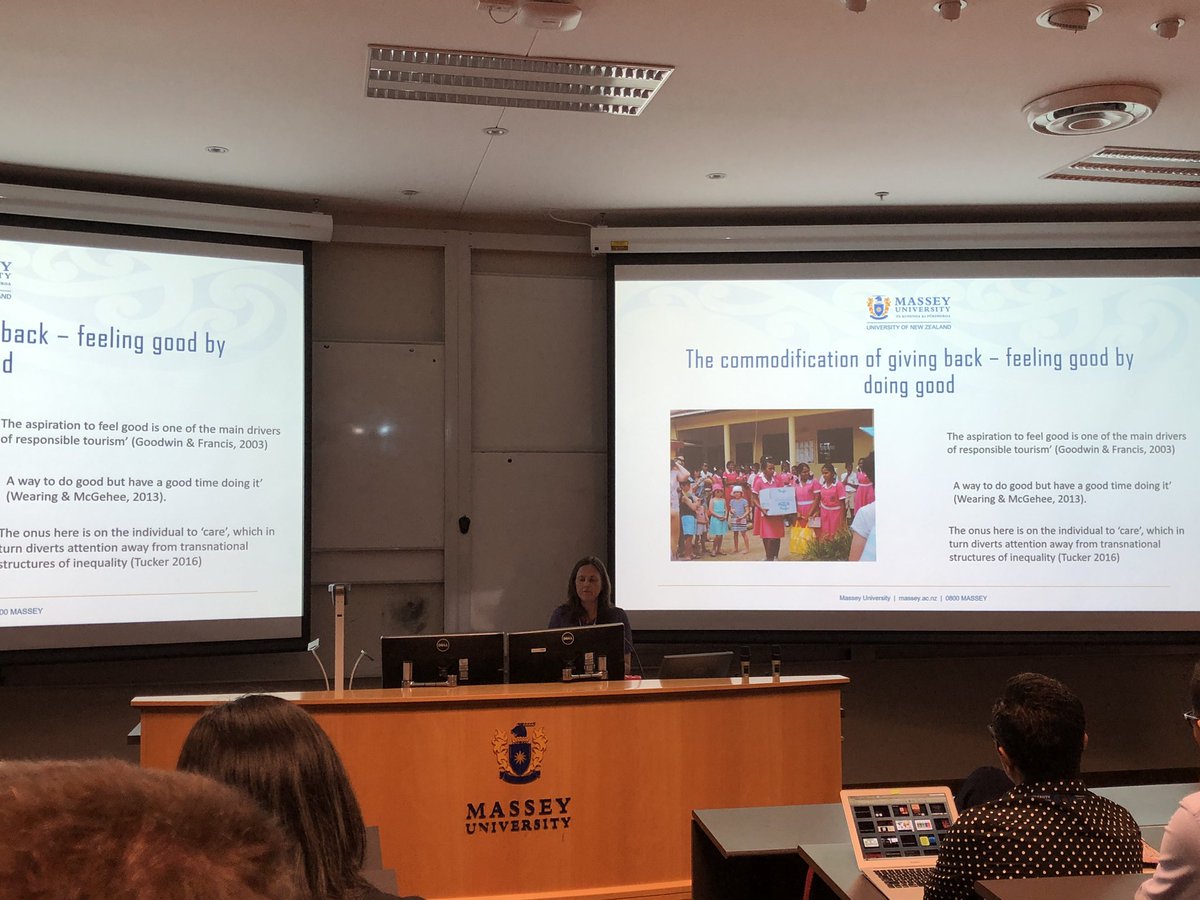 “How do we de-link doing good from feeling good? Tourists may need to take a step back from feeling good to do good.” Fantastic presentation by Emma Hughes at #Tourism4SDGs19