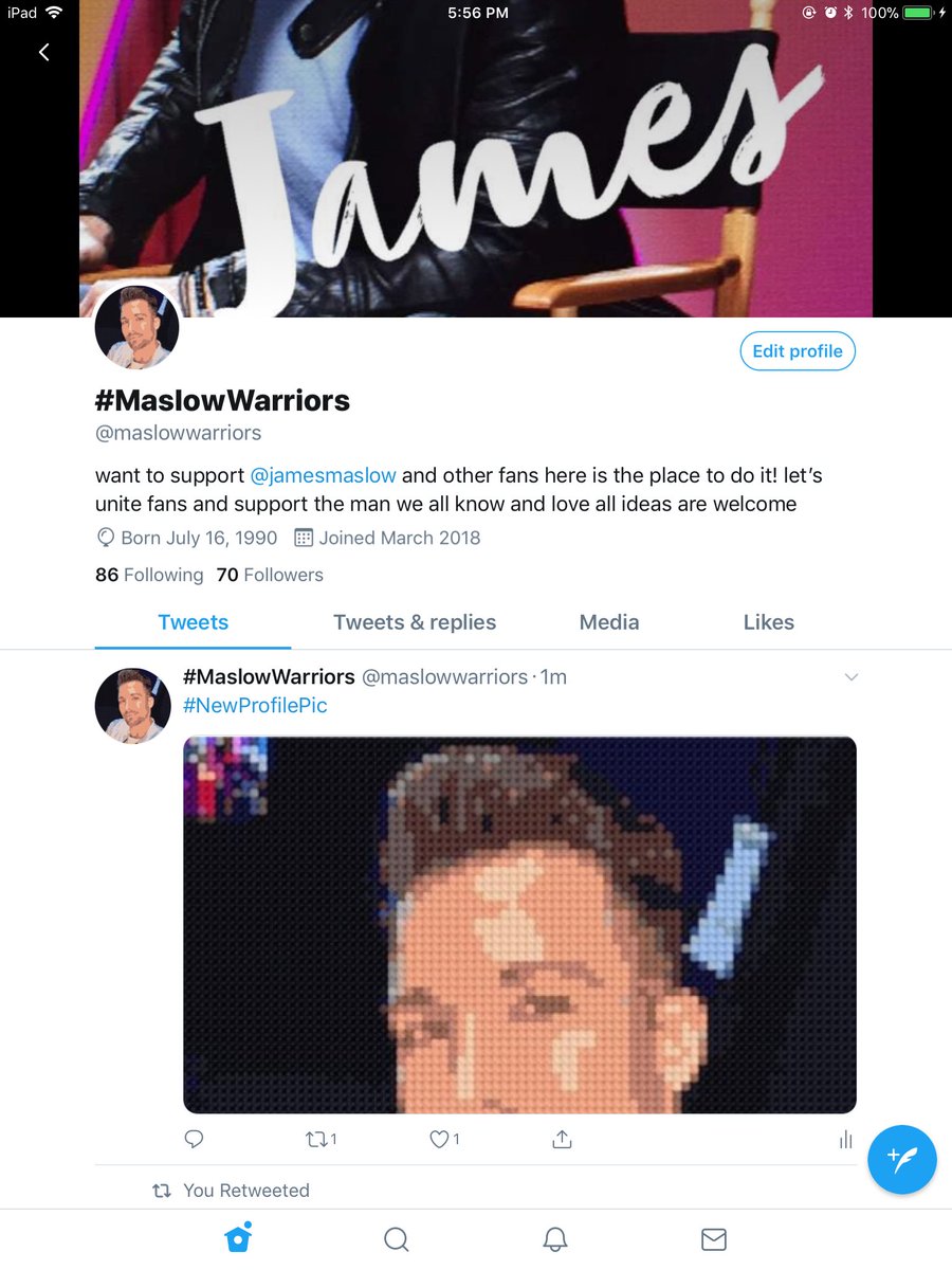 jarlosxblueblur's tweet photo. Hey guys join our support group for @jamesmaslow and fans all ideas are welcome and you will get the credit for whatever being posted! Let’s unite this fandom and be a #maslowfamily because we have the #maslowpower so #maslowersassemble ! https://t.co/at8ulQMTJT