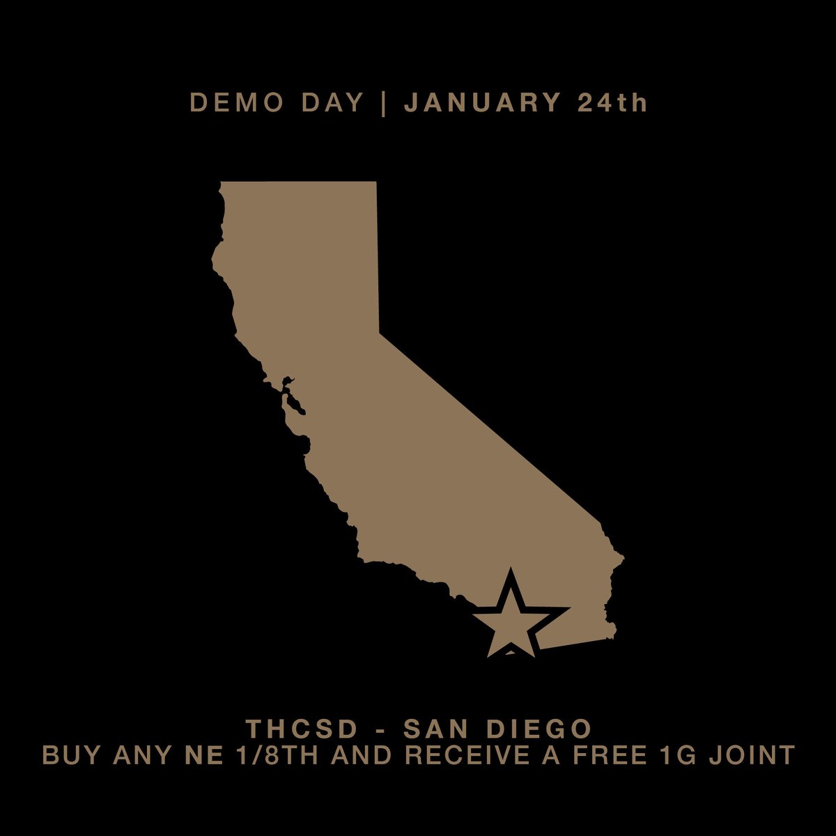 NrthernEmeralds's tweet photo. DEMO DAY-🎈Join us at THCSD TODAY 1/24 from 4-7pm @SanDiegoTHC 3703 Camino del Rio S 215a, #SANDIEGO
Buy any 1/8th of #NORTHERNEMERALDS and receive a free 1 gram joint! #devourtheflower #craftcannabis #sdsu #gaslampdistrict #missionbeach #lajolla #torreypines #pointloma #THCSD https://t.co/zFQqzOufAM