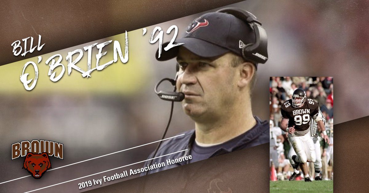 BrownU_Football's tweet photo. Tonight's #IFADinner features Houston Texans Head Coach Bill O'Brien '92 as @BrownUFootball's honoree! #BrunoInTheNFL #GoBruno https://t.co/b9cRd5yXwp