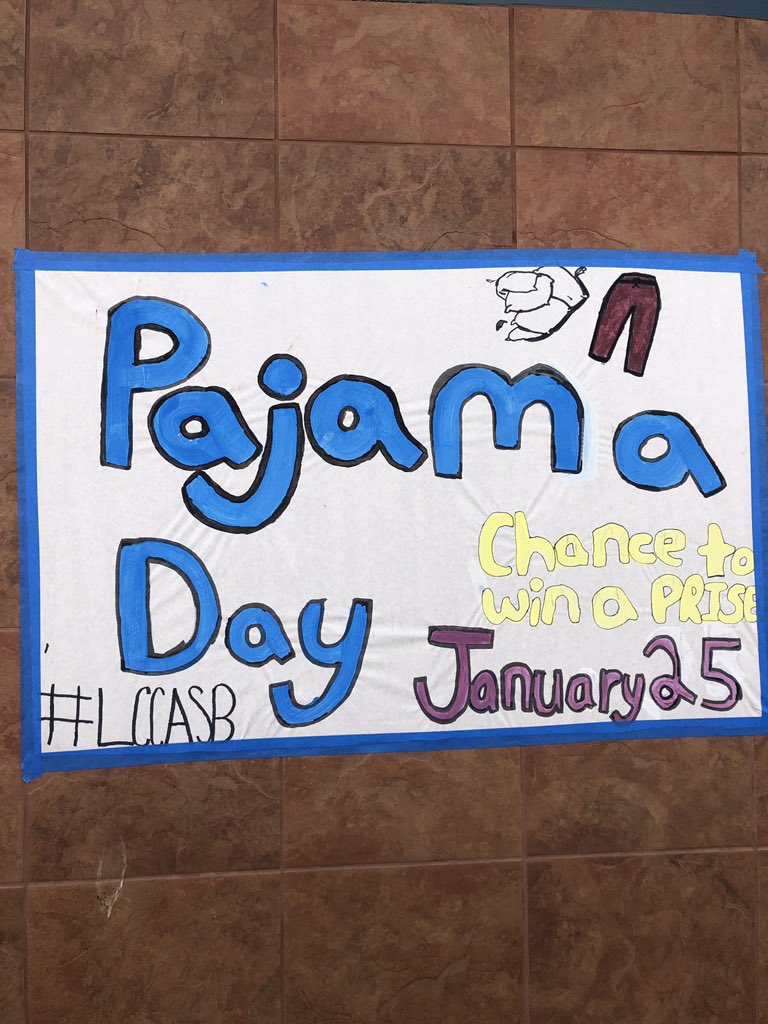 lcccsma's tweet photo. Pajama Day tomorrow! #lccasb https://t.co/z9aynglds3