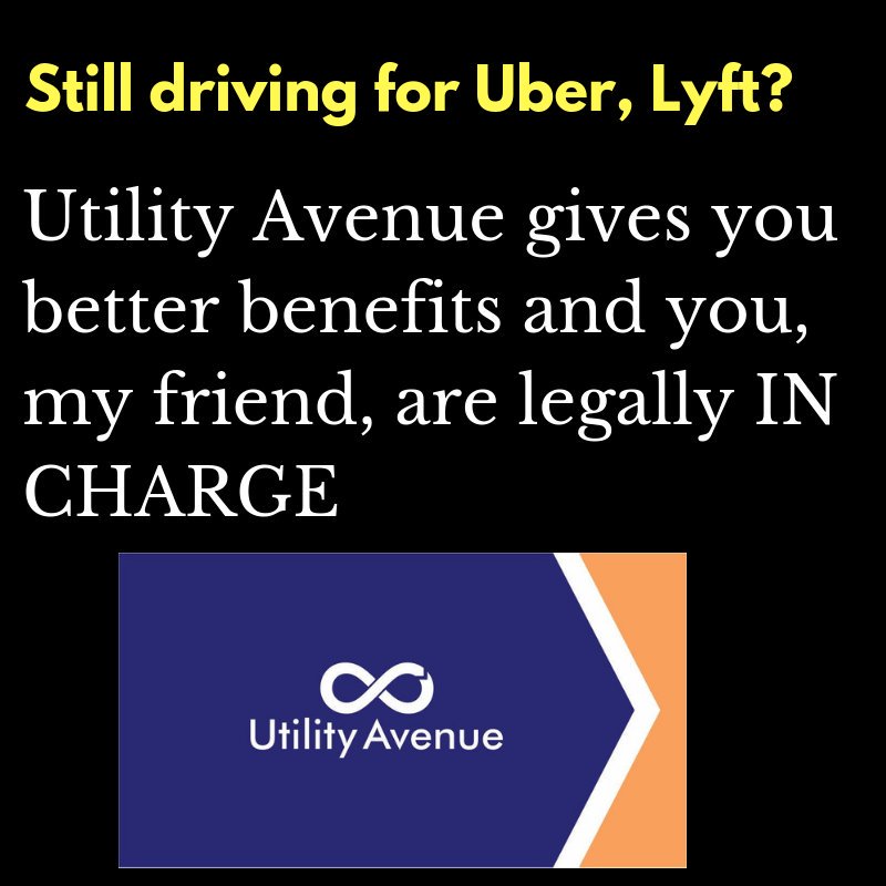 Alexanva's tweet photo. Driving 4 Uber or Lyft is a ripoff. @AvenueUtility drivers keep almost all what the ride is worth. #standup for what #you and #yourassets are worth. Download our app and start fattening your #bankaccount Not anybody else's. https://t.co/Osk7adWRzi
#drivers #services https://t.co/0swMpQAW6e