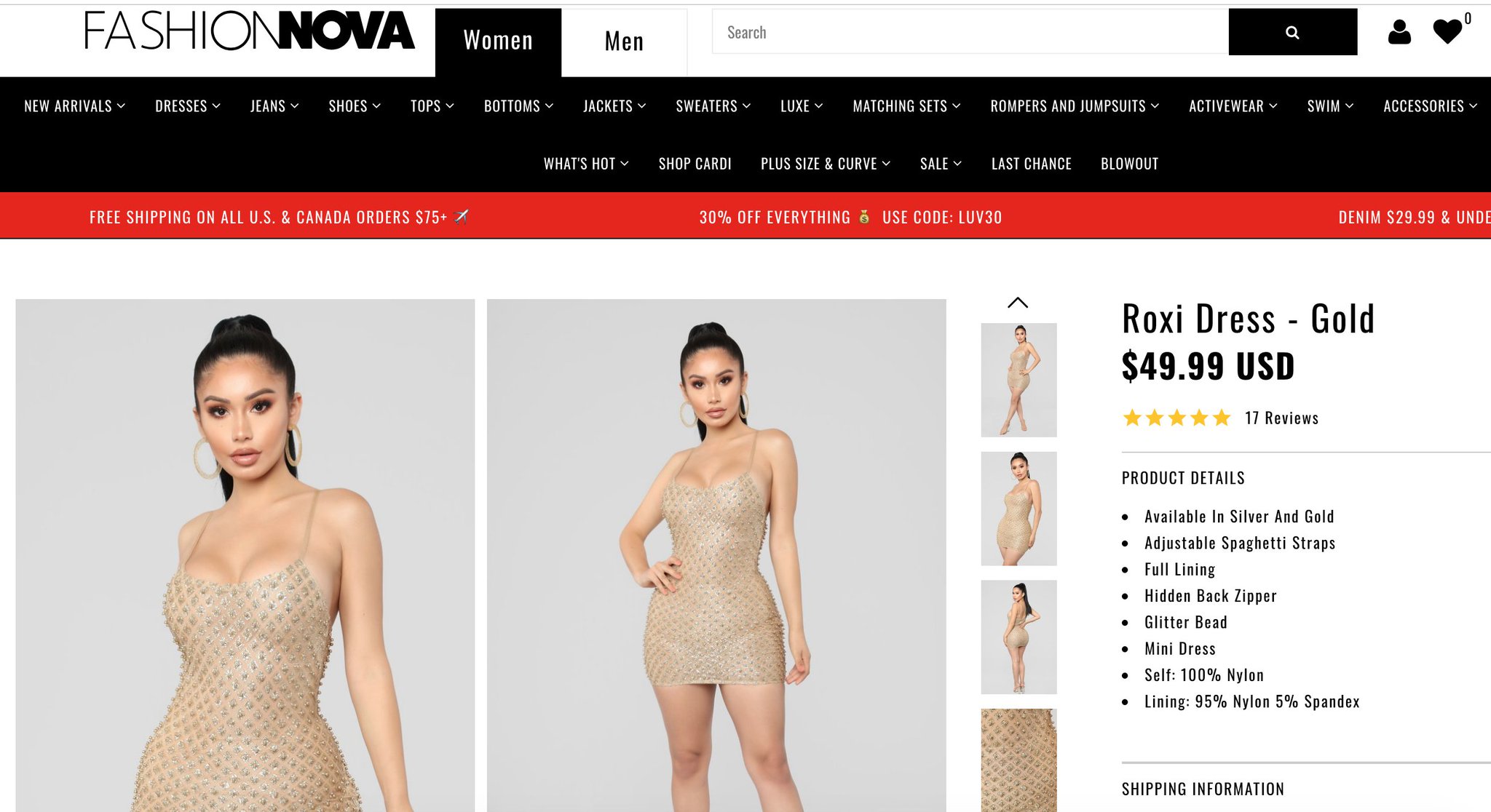 fashion nova roxi dress