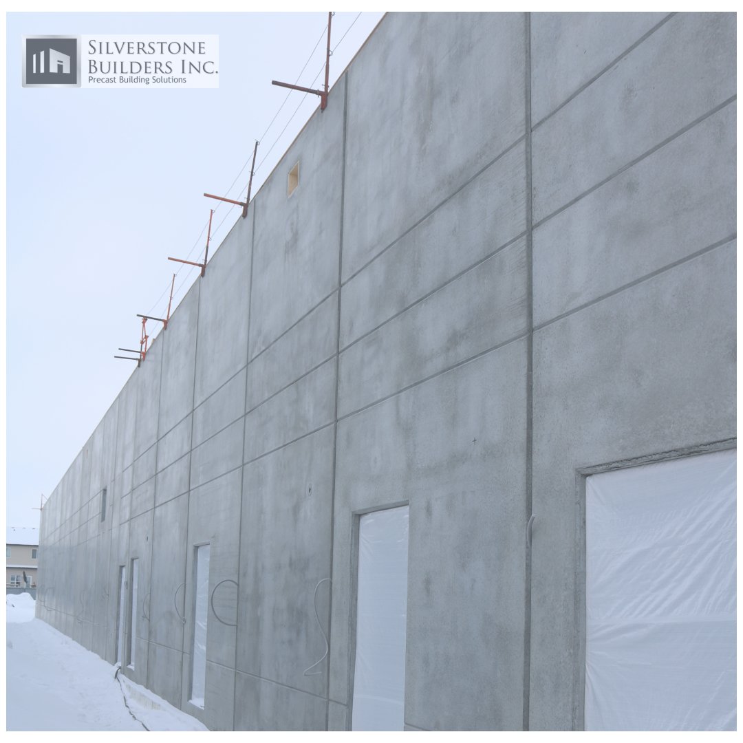 PrecastBuilders's tweet photo. Back in early December we shared a sneak peek of a project we were starting in Northern Alberta. Panels are stood, interior work is ongoing and final pictures to come in the Spring #precast #carwash #alberta #construction #silverstone https://t.co/pwZJ0ZV0o4