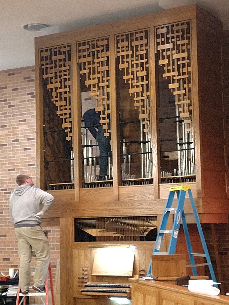RedemptionMN's tweet photo. Literally pulling out all the stops for refurbishing our Casavant organ. #ChurchMusic #ChurchOrgan #RedemptionMN #Lutheran #theLCMS https://t.co/4NXk7ODUbK