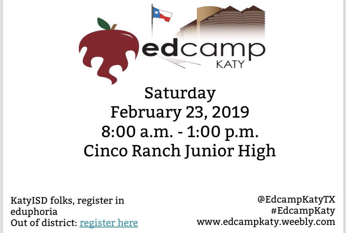 Will YOU be adding your greatness to our day of learning? We hope so! #edcampkaty