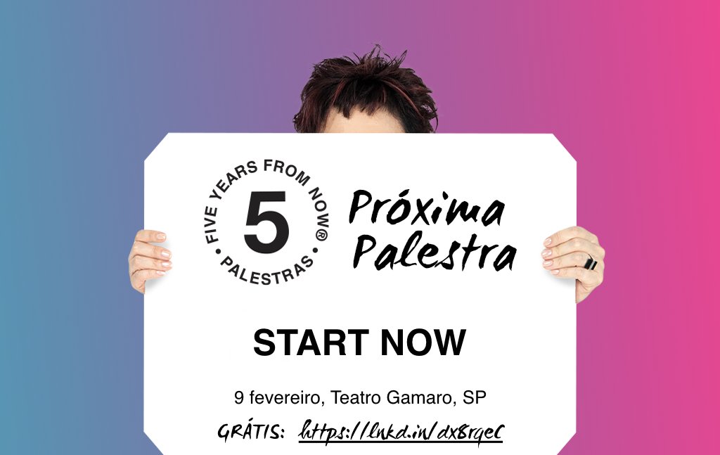 futurar's tweet photo. START NOW: Olha que ideia! 
Larga tudo e agende: 9 Fevereiro. GRÁTIS! Um dia inteiro pra acompanhar 10 histórias inspiradoras e insights para o seu negócio e vida. Vou estar lá com @lilianeferrari e @ErickMonteiroo Inscrições: https://t.co/oJpvMLdWN8 https://t.co/RPC25UJezV