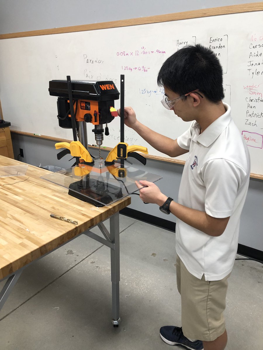 Working with our new drill press and making lots of progress on our robot today! #frc1649 #omgrobot #smallgroups