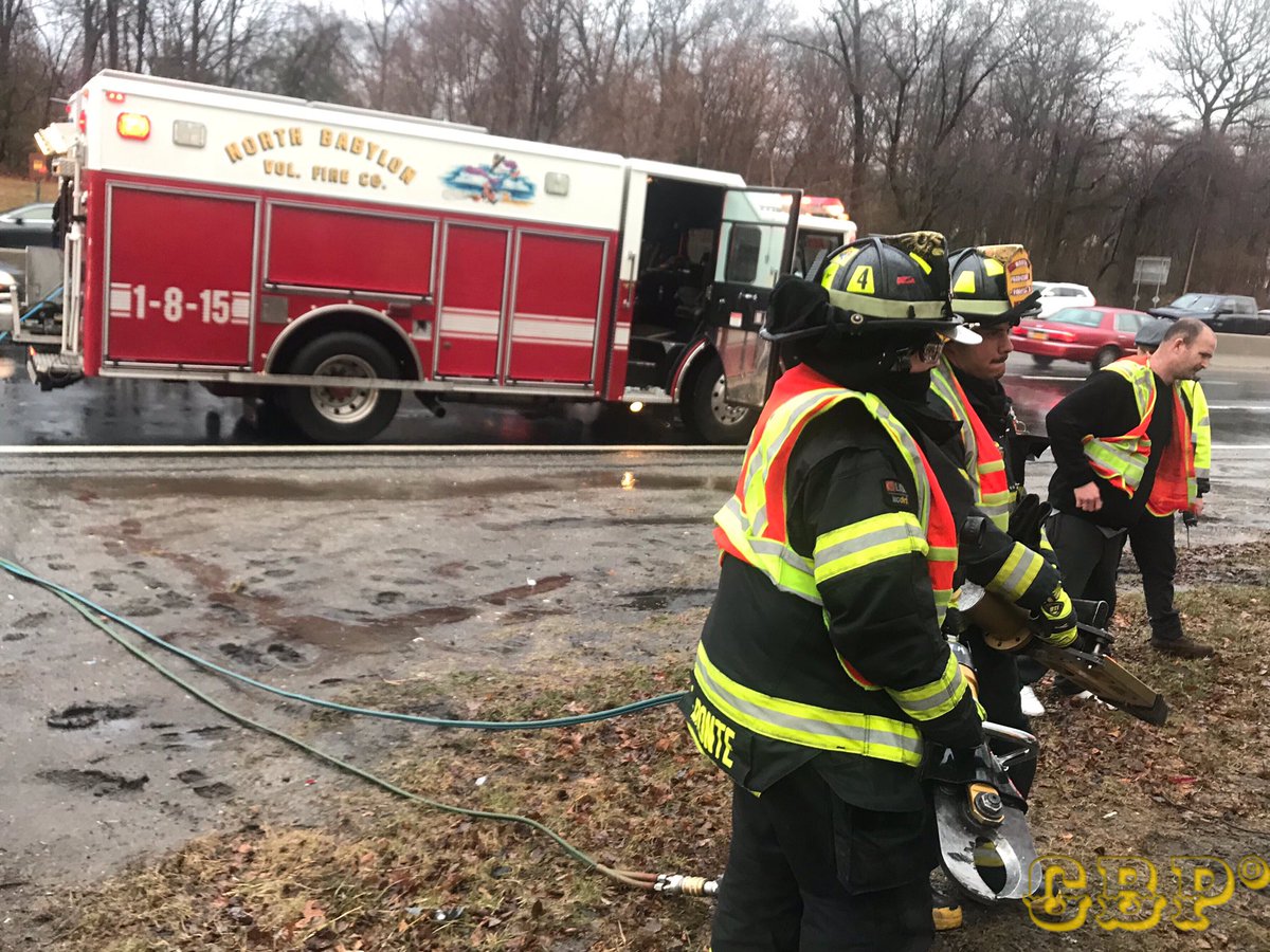 Chief_Ippy's tweet image. Earlier today the N. Babylon Fire Co. responded to a car accident w/ driver trapped on Southern State Prkwy west of Rt 231. Crews used the #hursttools #jawsoflife to free the trapped driver. @thefirenews @nyspolice #NBFCO @longislandpatch
