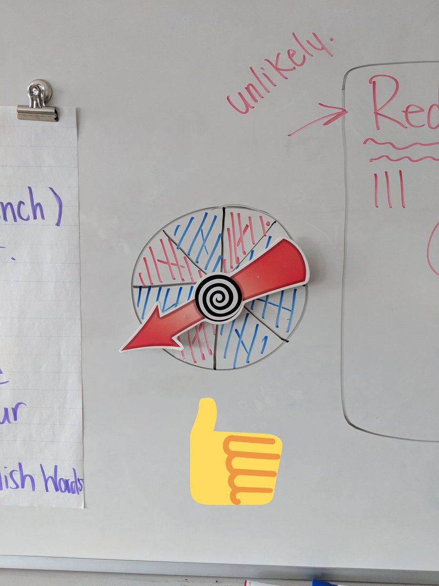FantasticCooki2's tweet photo. #prediciting and exploring #probability using red & blue tiles. Using spinners to show our findings. A #surendipidous encounter with #fractions π€© https://t.co/S8cpTKlKyS