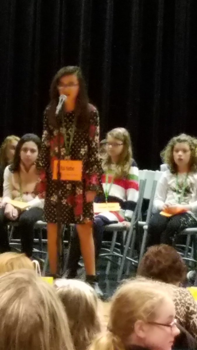 Kai representing Powhatan in the Spelling Bee. Great job Kai! You did well! #wearepowhatan