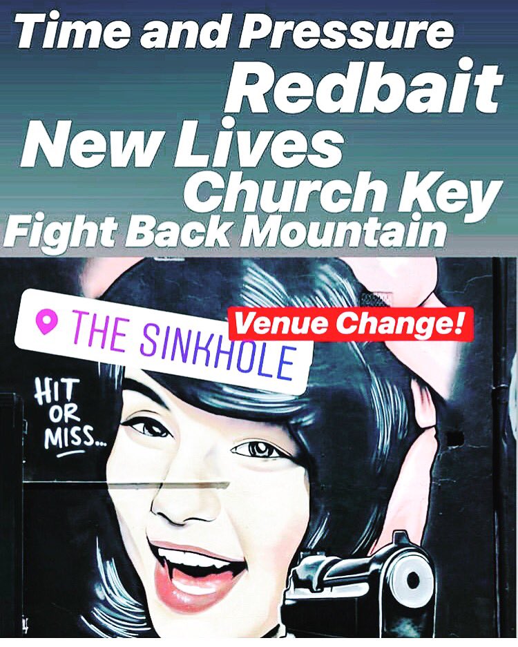 VENUE CHANGE: THE SINKHOLE