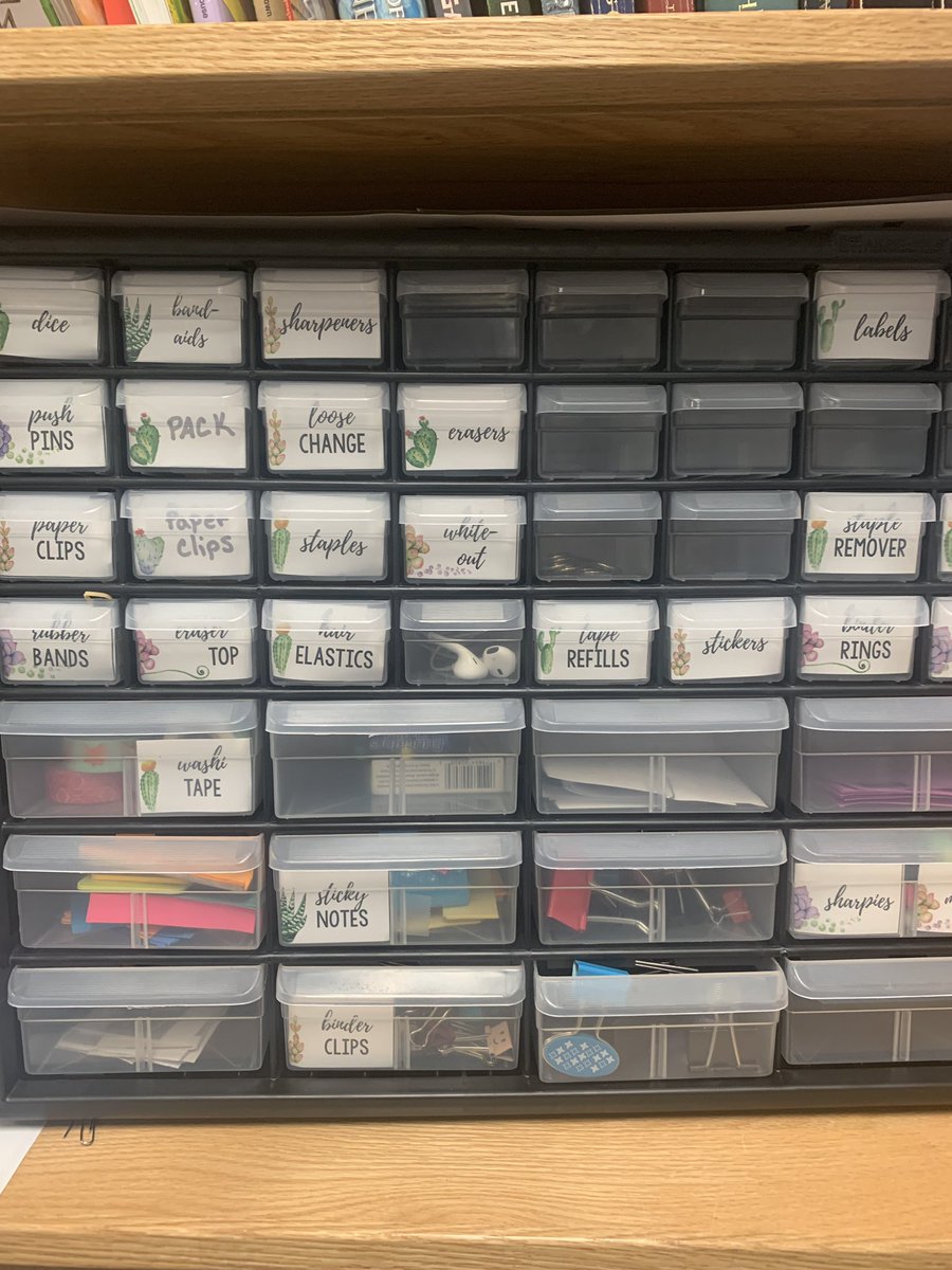 BK_Mathematics's tweet photo. Clutter. It’s the worst. This year I came with a plan to put everything in its own spot. It’s not perfect but it’s getting there! I’m LOVING how organized these drawers are keeping me. #iteachmath #iteachmiddleschool #teacherlife #teachersfollowteachers #teacherorganization https://t.co/SUmjQ7gURv