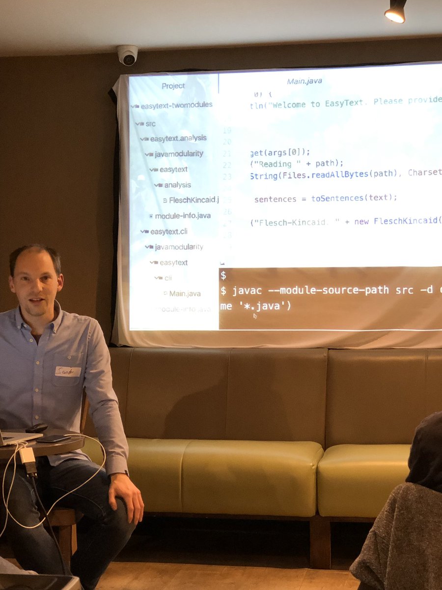 chegar999's tweet image. Excellent talks on #Java Modularity, features in #Java9 #Java10 #Java11, by @Sander_Mak at the @DubJug this evening.