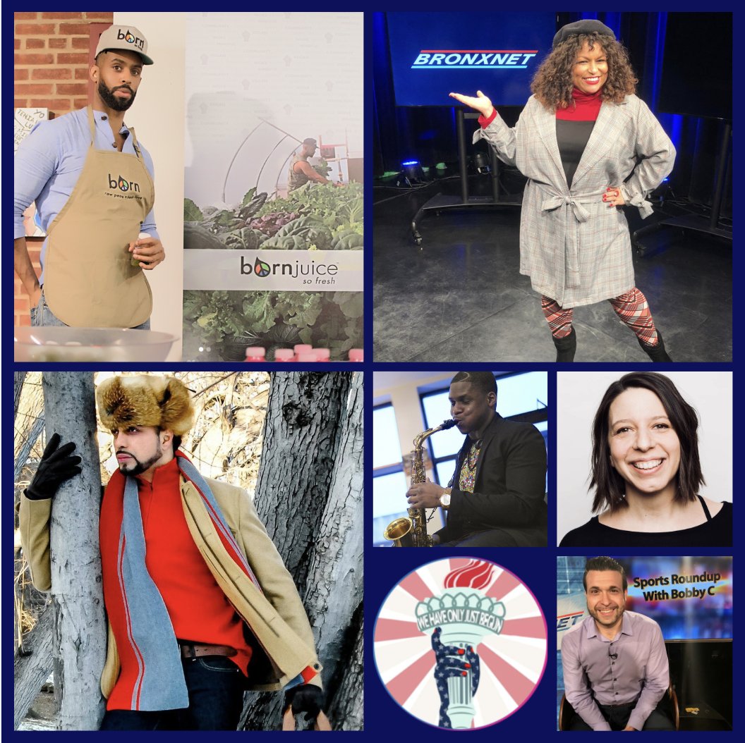 BronxnetTV's tweet photo. Tune in TOMORROW at 10am on Optimum 67/ Fios 33 for Open Fri-YAY! with Host @RhinaValentin! Guests include Mickela Mallozzi of @TravelBareFeet, Founder Henry Obispo of @bornjuice, Fashion Designer @iamadrianalicea, NYC Sports with @TheVoiceBobbyC, & Saxophonist Kyle Henry! https://t.co/udpo30k0Mi