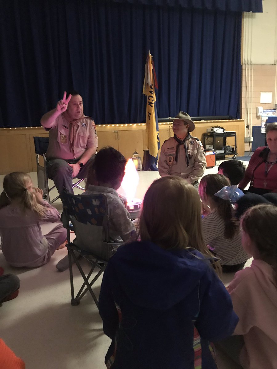 ASFSOnline's tweet photo. The Great ASFS Read-in is happening now! Reading, story telling, s’mores, books, and family time. All with the support of our literacy team and Cub Scout Pack 167. #APSisAweseome #ASFSrocks https://t.co/XHC3BH4KOo