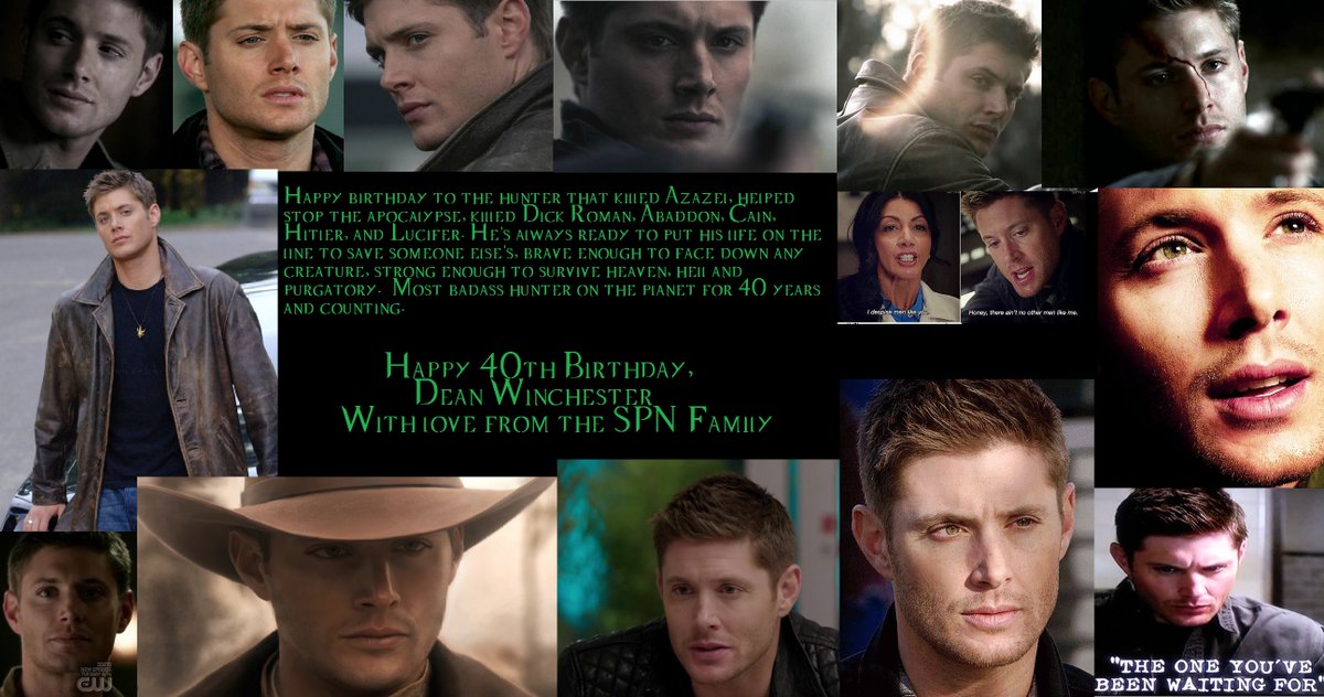 rosewinchester8's tweet photo. @JensenAckles #Happy40thDean https://t.co/zpjvPuNvBl