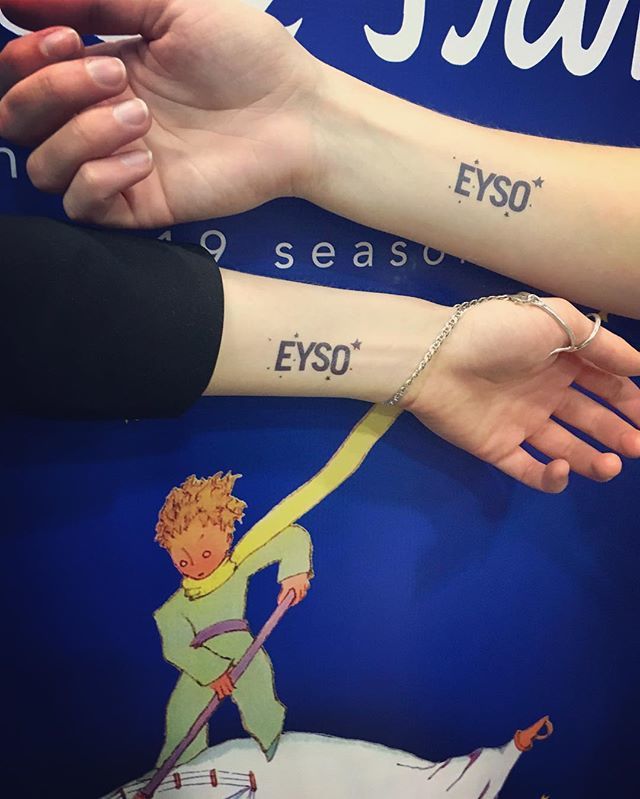 EYSO's tweet photo. All set for #IMEC2019! Stop by booth 452 tomorrow to get tattooed with one of these themed EYSO “Little Prince” tats🤴
#eyso #expertnoticer #thelittleprince #music #education #conference #allstate #youth #symphony #orchestra #illinois #elgin #tattoo #… https://t.co/qpVRMriHwA https://t.co/1jOfRYE8F3