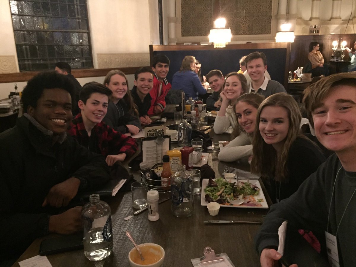 All-state Choral Musicians enjoying a nice dinner after a day of making music that started at 9am. Way to go...only four hours of practice tonight! You can do it! <a href="/RachelReads155/">Rachel Kautz</a> <a href="/SKochPR/">Steven Koch</a> #D155inspire #CLSengaged #werclc