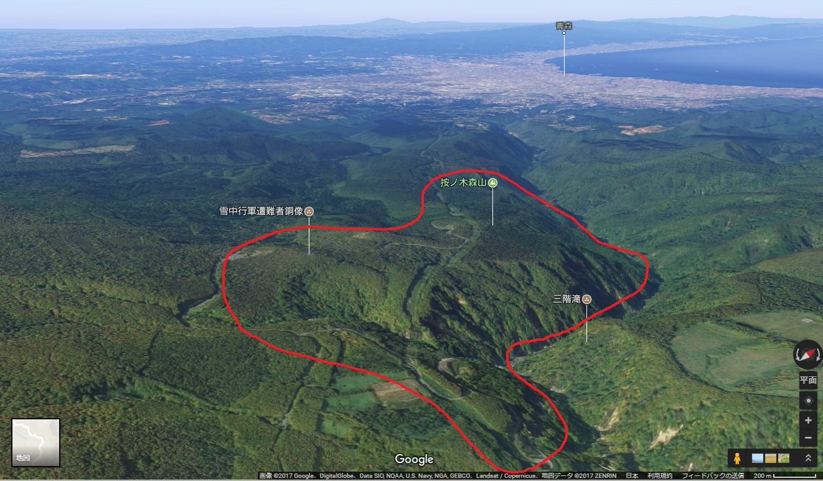 上川瀬名 Ar Twitter 青森歩兵第5連隊の雪中行軍の死者及び生存者は おおむねこの範囲で発見された Googleマップ 南東上空から 奥に青森市 この南に八甲田山 上川瀬名 Ar Twitter 青森歩兵第5連隊の雪中行軍の死者及び生存者は おおむねこの範囲で発見された Googleマップ 南東上空から 奥に青森市 この南に八甲田山