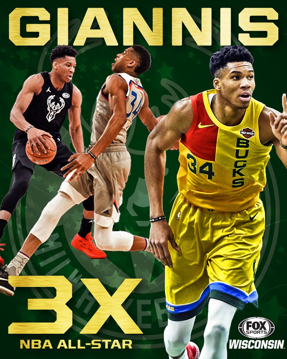 FanDuelSN_WI's tweet photo. The Greek Freak becomes the Captain.

RT to congratulate @Giannis_An34 on being voted a 2019 @NBAAllStar starter and team captain! #NBAAllStar https://t.co/MeGf26bUs1