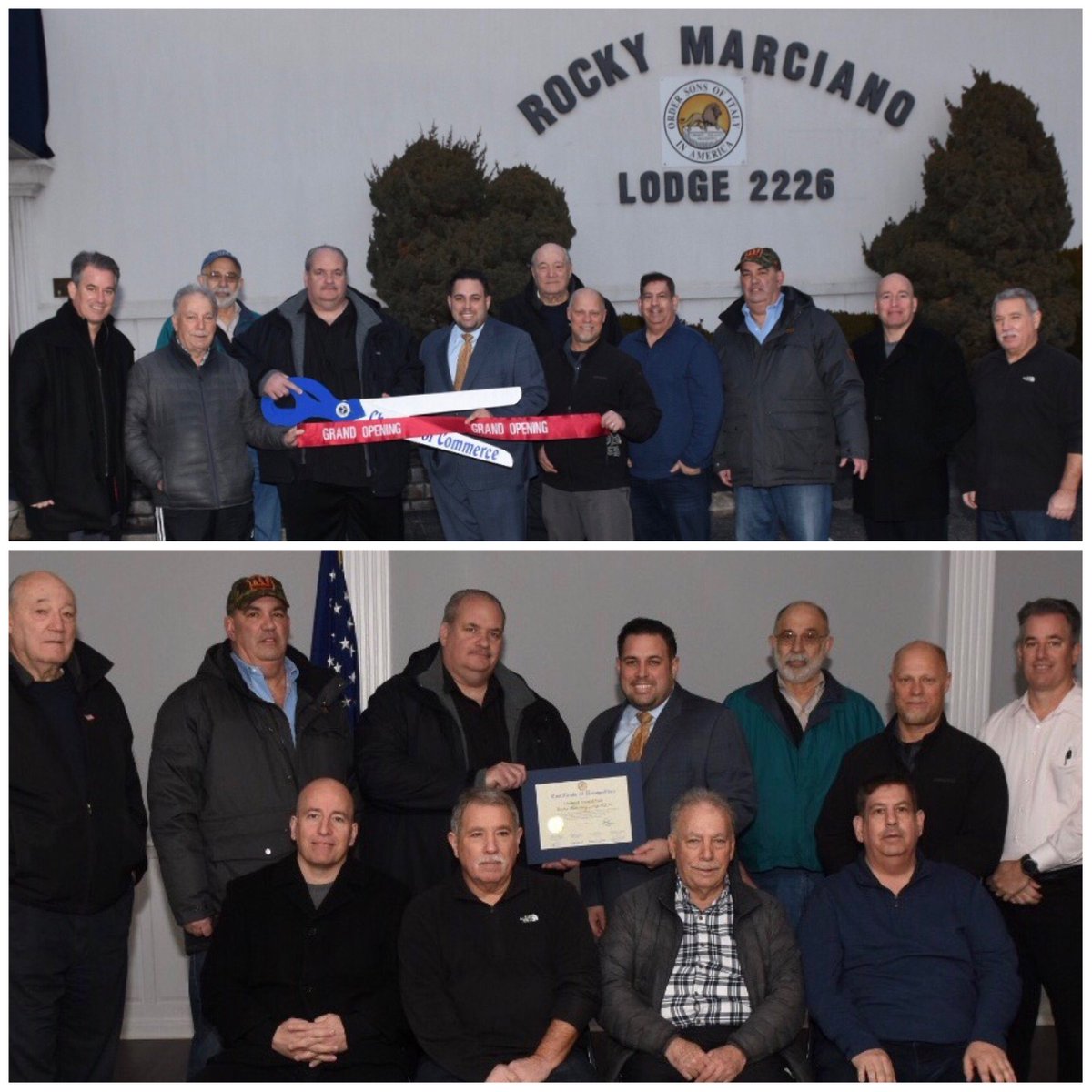 Stopped by #RockyMarciano Lodge 2226 in #OceansideNY w/Oceanside Chamber of Commerce to congratulate the gentlemen on the renovation to their hall. Looking for a local place for a party here <a href="/HempsteadTown/">Town of Hempstead</a>? Talk to my fellow <a href="/Sons_of_Italy/">Sons and Daughters of Italy (OSDIA)</a> &amp; check out the newly refurbished space.