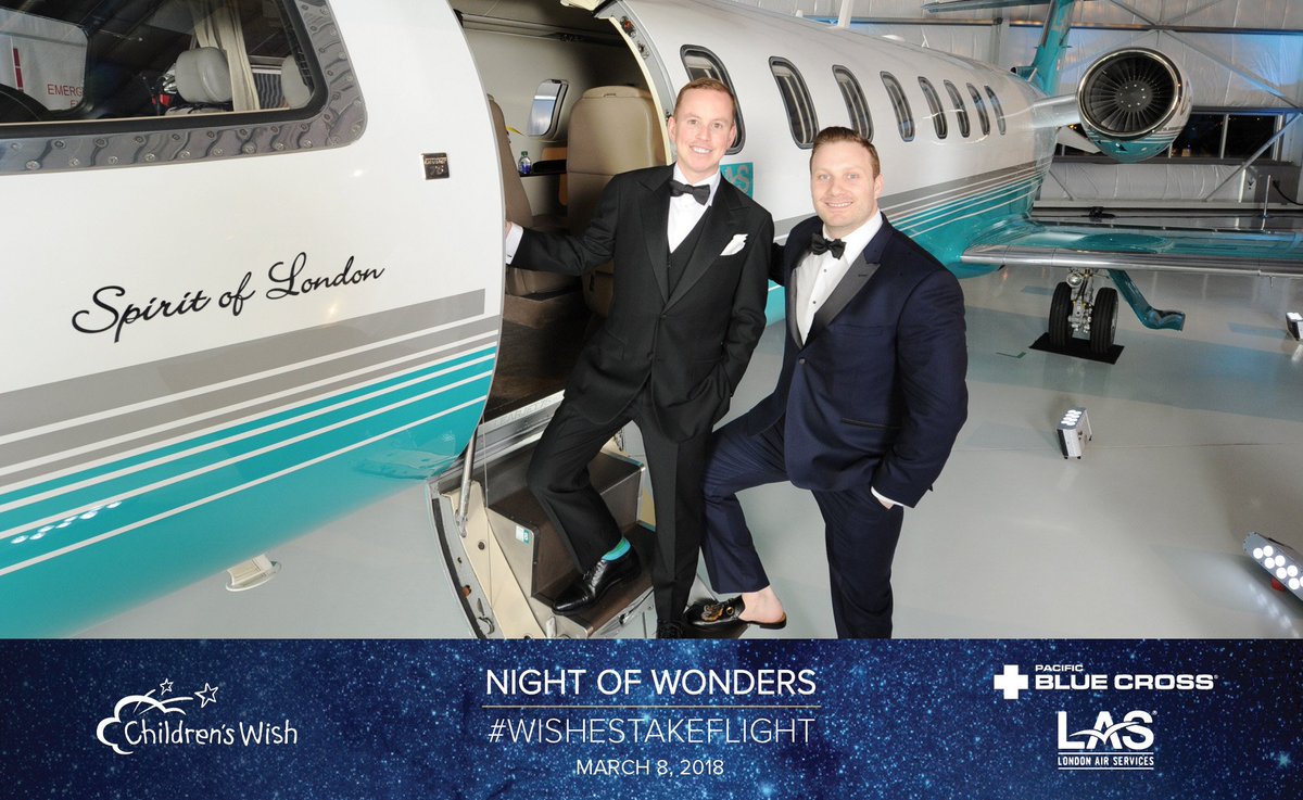 Tuxedos in the house! #TBT to these dapper gentlemen taking in Pablo Su Photography's photo booth at #NightofWonders last year - featuring the impressive <a href="/London_Air/">London Air</a> Lear Jet!