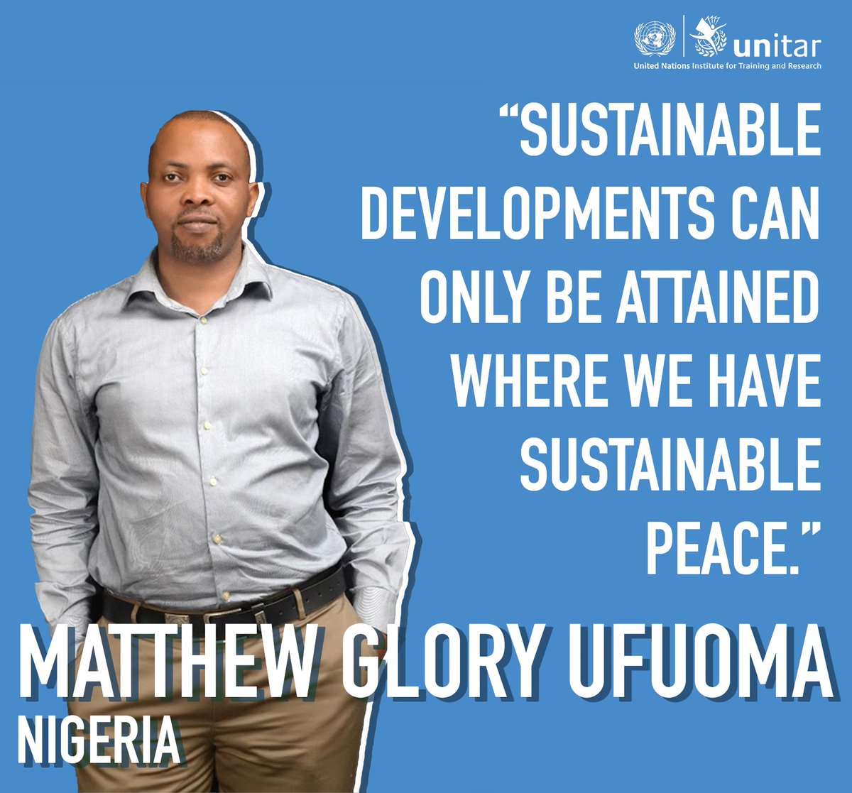 PeaceFunders's tweet photo. "Recent conflicts in Nigeria impact us all." #TeamMatthew wants to achieve #Education4Peace so that he can help sustainable conflict resolution in his home, #Nigeria. Find out more on his story and how you can help him fund his degree: https://t.co/6qBD66eOUt https://t.co/OCgBkJYuac