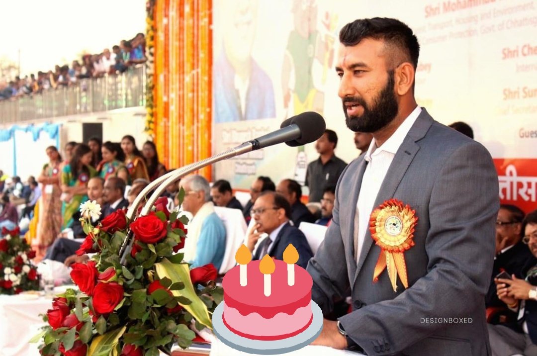 Happy birthday   # CHETESHWAR PUJARA (sir) #   