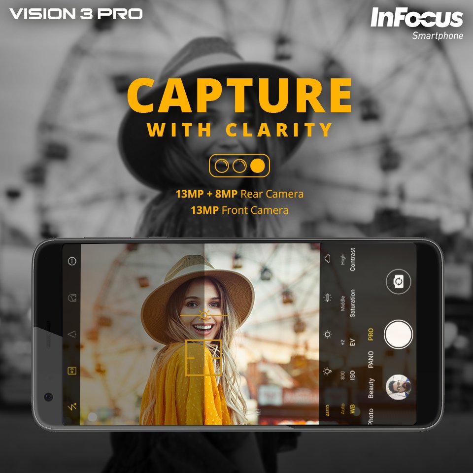 InFocus_IN's tweet image. Set up the brightness level on #Vision3Pro to capture meaningful moments and turn them into beautiful memories with 13 MP+8 MP Dual rear camera. 
Order it now: amzn.to/2HM7mCX