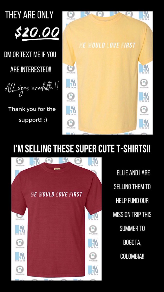 kellymorgannn's tweet image. Please buy a T-shirt from Ellie and I to help send us to Columbia!! :)