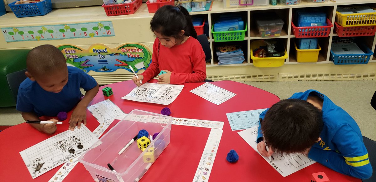 MrsFunaro's tweet photo. Room 112 loving literacy centers!  Our friends were "Reading the Hallway", Rolling and Writing, practicing power words and searching for sight words today.  Great work!! @MrsFunaro  @SEM_Dalers https://t.co/7LHV7mWwE7