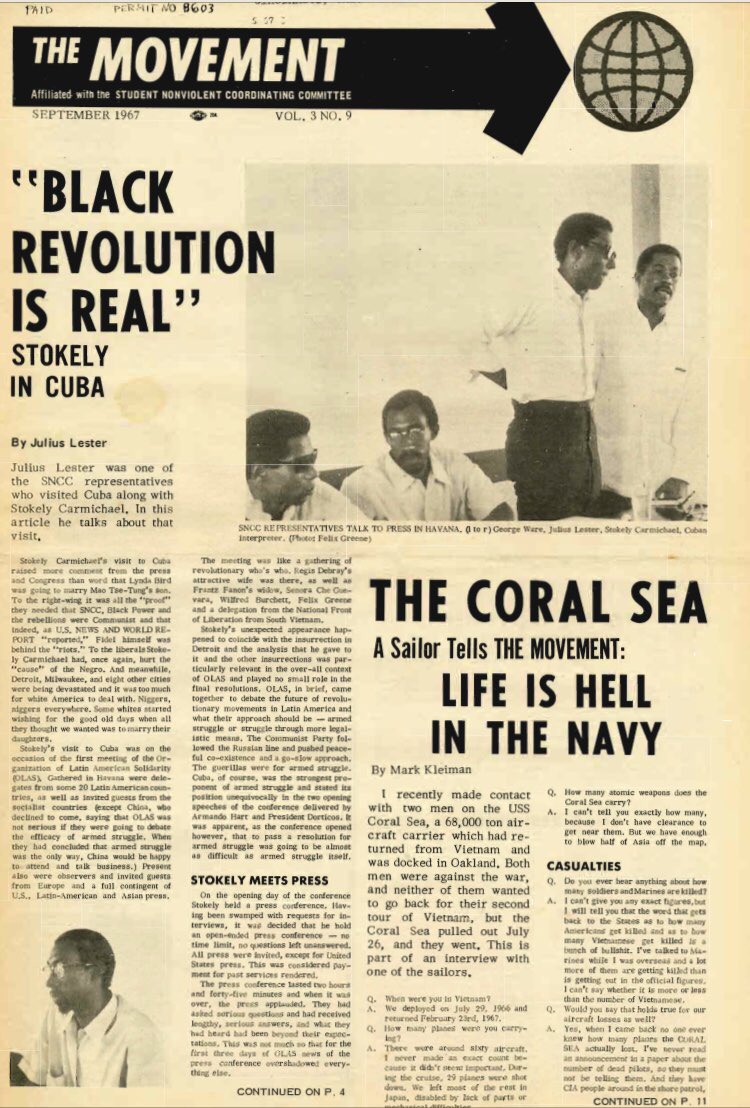 “We are ready to destroy from the inside...We hope you are ready to destroy from the outside." - Kwame Ture in Cuba @ the 1st meeting of the Organization of Latin American Solidarity (OLAS),1967