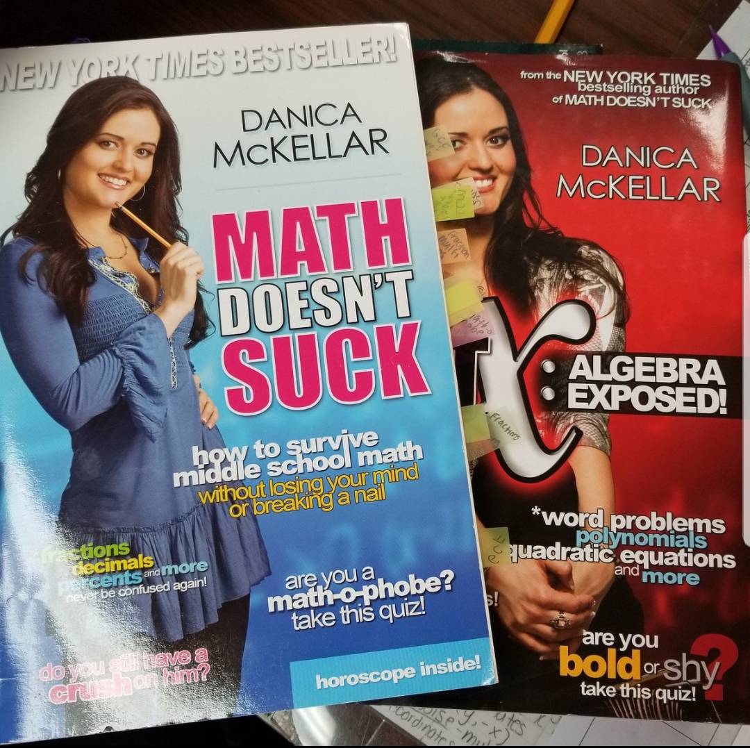 danicamckellar's tweet photo. Yay! #MathDoesntSuck #KissMyMath #HotXAlgebraExposed π RT @ALoveland67:
These are great math books. I highly recommend them. I have Kiss My Math also. Thanks for writing these. I plan on implementing some of these techniques in my classroom. https://t.co/1S1s2jZGkv #mathteacher https://t.co/EmbTzsC4z3