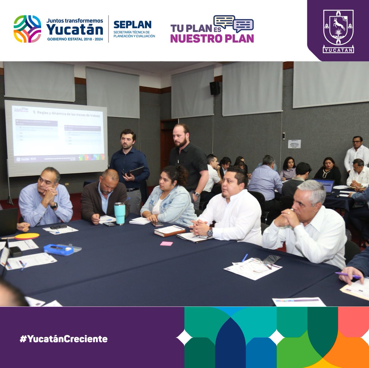 Seplan_yucatan's tweet photo. Para un #YucatánCreciente es importante generar oportunidades de empleo y ambientes de trabajo que favorezcan el crecimiento profesional. Agradecemos a @SEFOETYucatan por su apoyo en la mesa de trabajo del día de hoy. #PED 2018-2024 #TuPlanNuestroPlan https://t.co/XW8T8yTewu