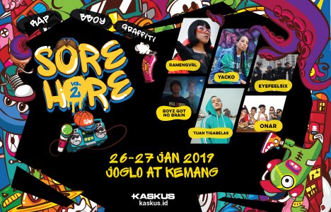 5.Weekend Seru Menikmati Street Style Culture Bareng Komunitas di SORE HORE, Gratis! 26-27 Jan at Joglo <a href="/Kemang/">kemang kgobero</a>!