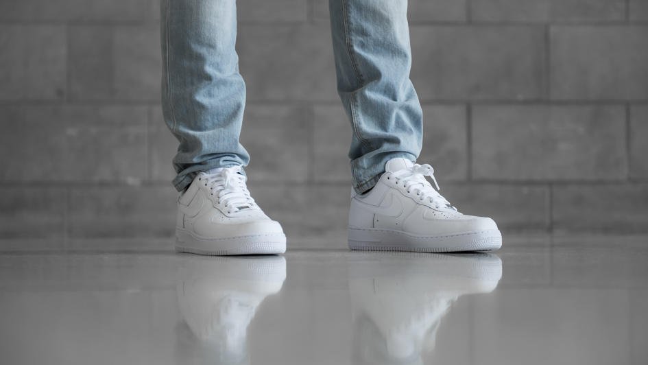 white air force ones finish line