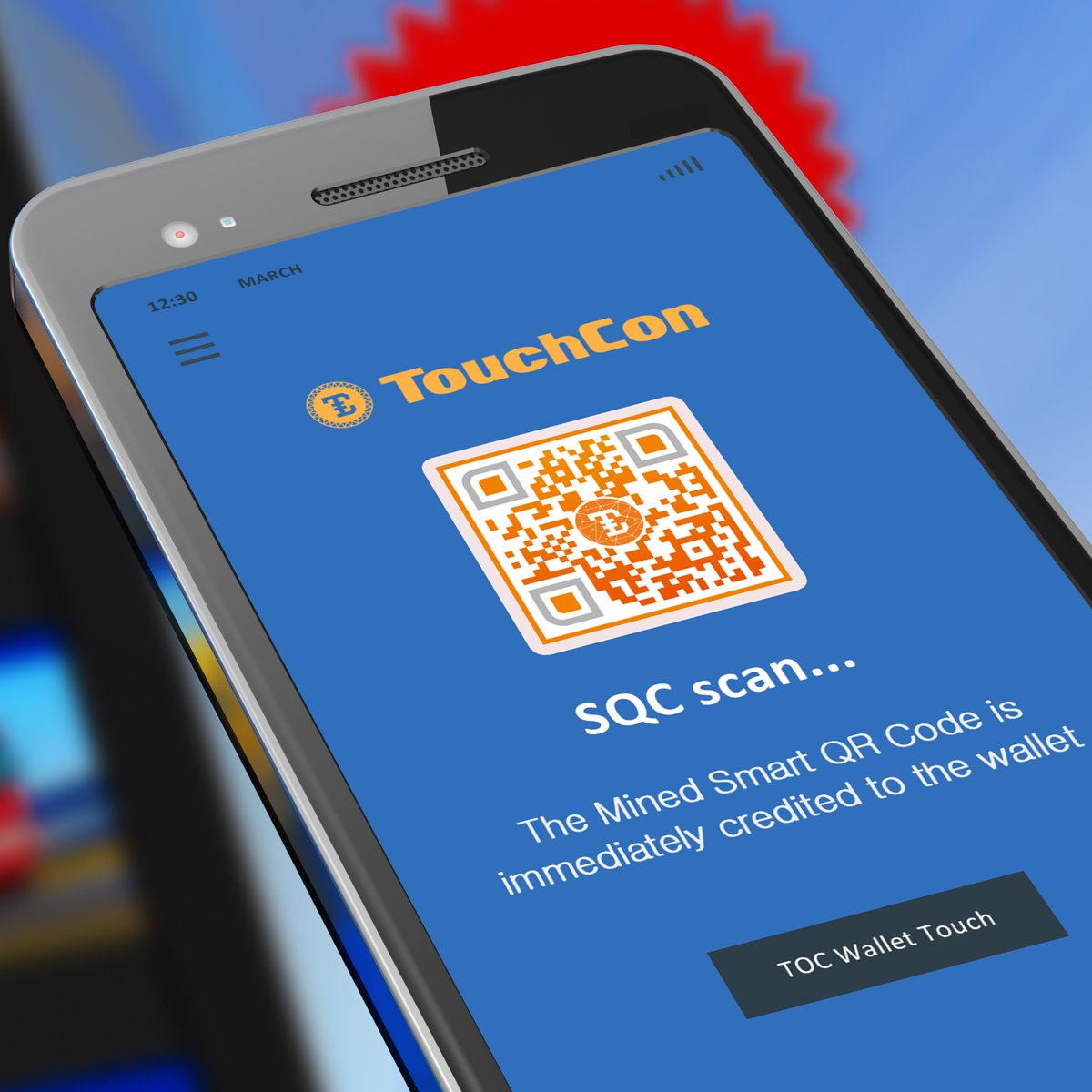 TouchconInfo's tweet image. TOC POS(Proof of Scan)
Ad Scan is the process of extracting data in SQC by TouchCon App. 
Through this process, Cryptocurrency transfers to its own wallet is stored in the Blockchain. This means that up to the process, it is certified as a scan proof. This can be called PoS.