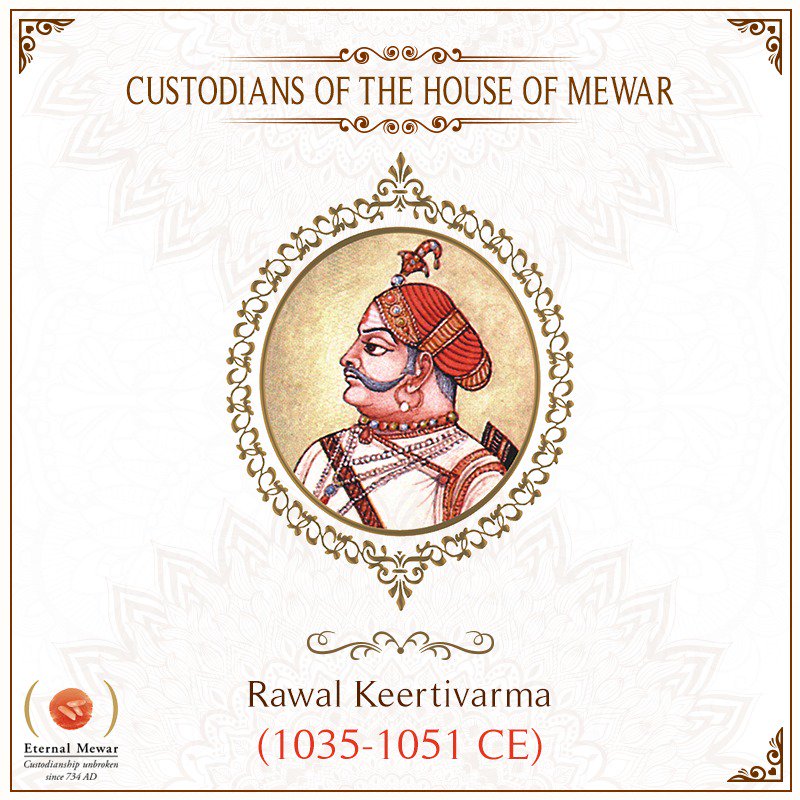 Eternal_Mewar's tweet photo. Rawal Narvarma was succeeded by Keertivarma. His rule is mentioned in stone inscriptions dated Vikram Samvat 1342 (1285 CE) at Abu and Vikram Samvat 1496 (1439 CE) at Ranpur. #RawalKeertivarma #History #Mewar #EternalMewar #Udaipur #Rajasthan https://t.co/wGIRO2lbgG