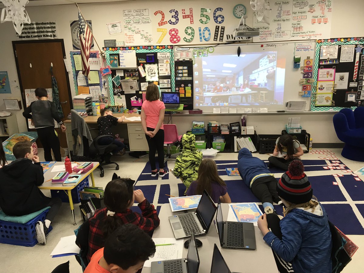 Great #mysteryskype today with @RyanMitchell12 in Indiana! #FuseRI #edtechri #SkypeClassroom