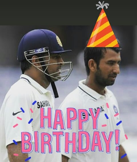  Happy 31st bday to cheteshwar pujara one of the best test batsmen of team india 