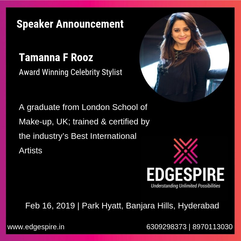 edgespirehyd's tweet photo. #FashionShows key aspect relies on the skills of a #MakeupArtist. Time to open new doors to understand most unexplored talent and skill to multiple #careers at #Edgespire2019 #edgespire2019 #UnderstandUnlimitedPossibilities
#GetInspiredtoOutshine
#GetInspired2Outshine https://t.co/EofAnc3mRK