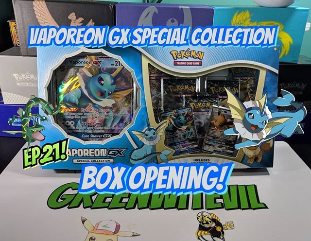 GreenWitEVIL's tweet photo. New video up! Let's dive into this Vaporeon GX Box πβ Watch it HERE!: https://t.co/CU2Kj8dZgJ Don't forget to subscribe! π
.
.
.
.
.
@pokemon #sunandmoon #tcg #vaporeon #vaporeongx #gxbox #opening #unboxing #youtube #poketuber #pokemonfan #pokemon β¦ https://t.co/1tWRr6DWVM https://t.co/Di4XDBv5Sk