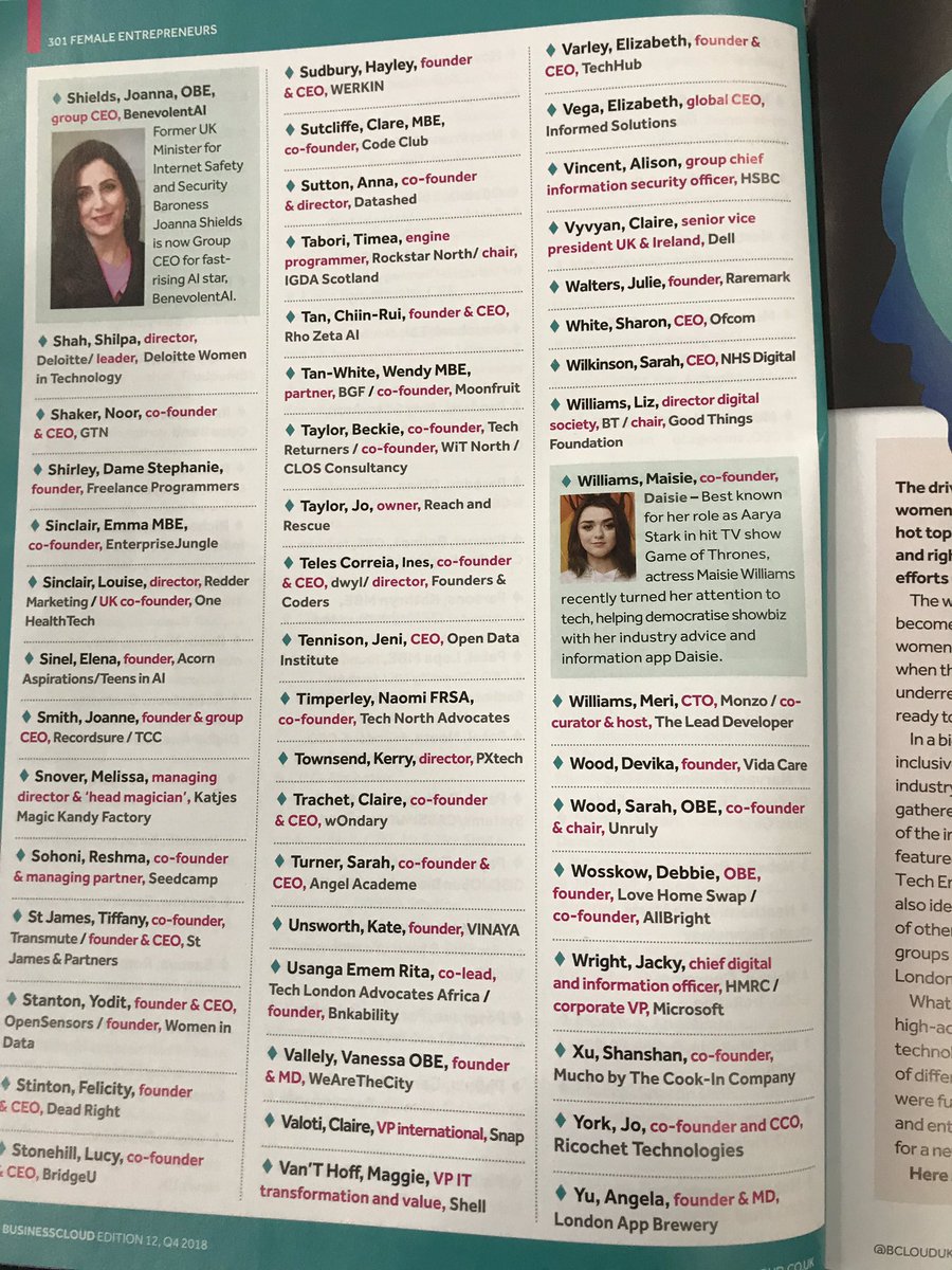 Have you seen the list of female tech trailblazers featured in the new issue of <a href="/BCloudUK/">BusinessCloud.co.uk</a>? #Tech 

Yep, of course, Melissa Snover from <a href="/3DMagicCandy/">MagicCandyFactory</a> is in there! 🙌