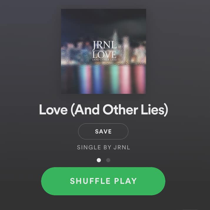 JRNL_uk's tweet photo. Love (and other lies) has officially landed!

Head over to Spotify and give it a listen here: 
https://t.co/bmcDd6eLhY

<3 https://t.co/f4tScbf38E